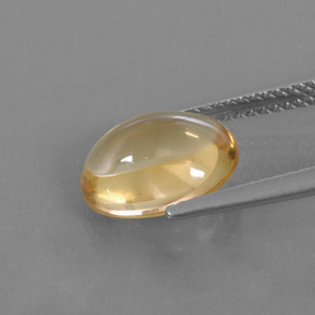 Citrino naturale giallo da 3,01 ct, taglio ovale, trasparente