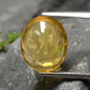 Citrino naturale giallo da 2,55 ct, taglio ovale, trasparente