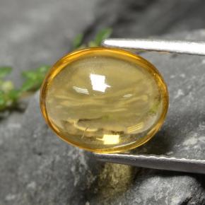 Citrino naturale giallo da 2,55 ct, taglio ovale, trasparente