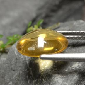 Citrino naturale giallo da 2,55 ct, taglio ovale, trasparente