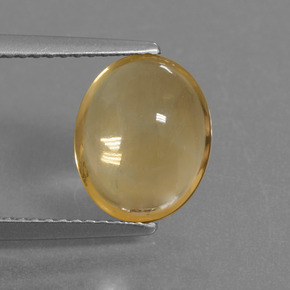 Citrino naturale oro da 2,65 ct, taglio ovale, trasparente