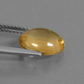 Citrino naturale oro da 2,65 ct, taglio ovale, trasparente