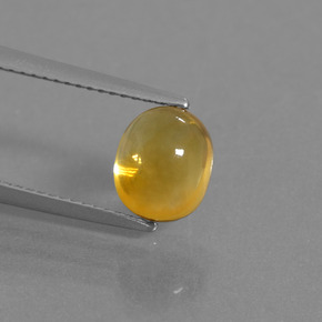 Citrino naturale oro da 2,48 ct, taglio ovale, trasparente