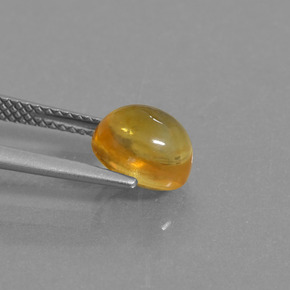 Citrino naturale oro da 2,48 ct, taglio ovale, trasparente