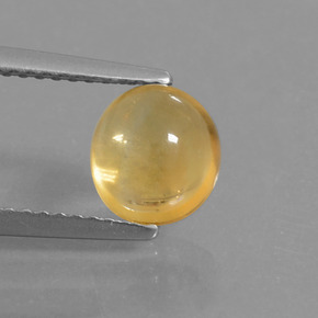 Citrino naturale giallo da 1,71 ct, taglio ovale, trasparente