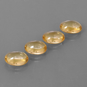 Citrino naturale dorato da 8,20 ct, taglio ovale, trasparente
