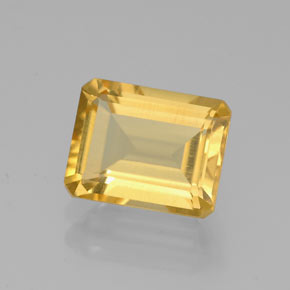 Citrino naturale giallo da 2,23 ct, taglio smeraldo, VS