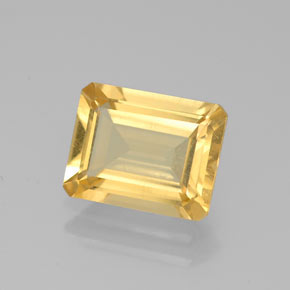Citrino naturale giallo da 1,92 ct, taglio smeraldo, VS