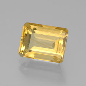 Citrino naturale giallo da 2,29 ct, taglio smeraldo, VS