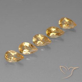 Gemme di Citrino Dorato naturale da 4.02 ct, Forma a pera, VVS-VS