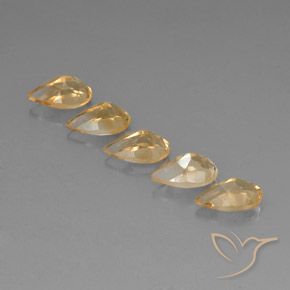 Gemme di Citrino Dorato naturale da 4.02 ct, Forma a pera, VVS-VS