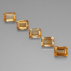 Citrino naturale dorato da 7,26 ct, taglio smeraldo, VVS-VS