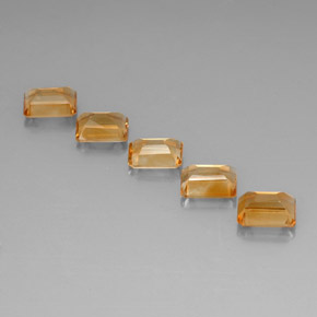 Citrino naturale dorato da 7,26 ct, taglio smeraldo, VVS-VS