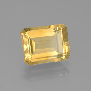 Citrino naturale giallo da 2,05 ct, taglio smeraldo, VS