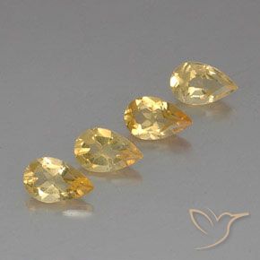 Gemme di Citrino Medium Gold  naturale da 2.87 ct, Forma a pera, VVS-VS