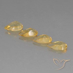 Gemme di Citrino Medium Gold  naturale da 2.87 ct, Forma a pera, VVS-VS