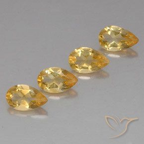 Gemme di Citrino Medium Gold  naturale da 2.79 ct, Forma a pera, VVS-VS