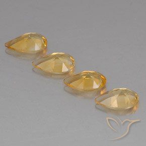 Gemme di Citrino Medium Gold  naturale da 2.79 ct, Forma a pera, VVS-VS