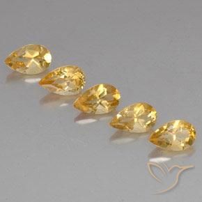 3.87ctw Naturale Oro Citrino, Forma a pera, VVS-VS