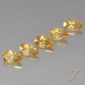 Gemme di Citrino Oro naturale da 3.87 ct, Forma a pera, VVS-VS