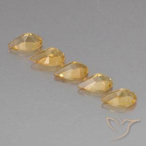 Gemme di Citrino Oro naturale da 3.87 ct, Forma a pera, VVS-VS