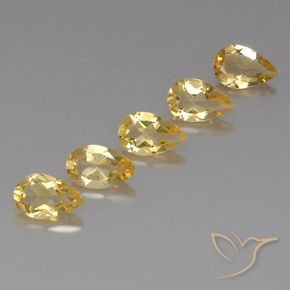 Gemme di Citrino Gold  naturale da 3.55 ct, Forma a pera, VVS-VS
