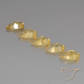 Gemme di Citrino Gold  naturale da 3.55 ct, Forma a pera, VVS-VS