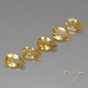 Gemme di Citrino Dorato naturale da 3.22 ct, Forma a pera, VVS-VS
