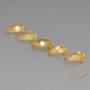 Gemme di Citrino Dorato naturale da 3.22 ct, Forma a pera, VVS-VS