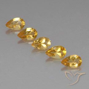 3.75ctw Naturale Orange-Gold  Citrino, Forma a pera, VVS-VS