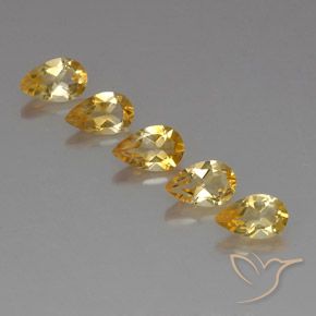 3.72ctw Naturale Dorato Citrino, Forma a pera, VVS-VS