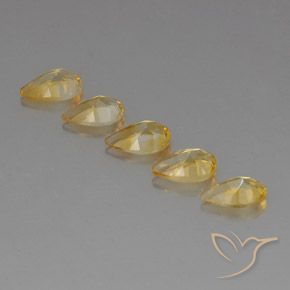 Gemme di Citrino Dorato naturale da 3.72 ct, Forma a pera, VVS-VS