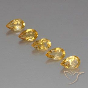 4.08ctw Naturale Top Oro Citrino, Forma a pera, VVS-VS