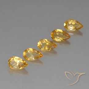 Gemme di Citrino Top Oro naturale da 4.08 ct, Forma a pera, VVS-VS