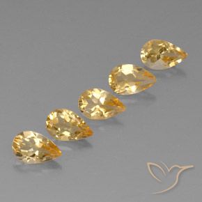 3.81ctw Naturale Orange-Gold  Citrino, Forma a pera, VVS-VS