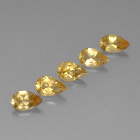 Citrino naturale dorato da 3,77 ct, taglio a pera, VVS-VS