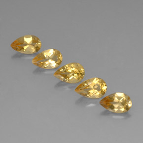 Citrino naturale dorato da 3,77 ct, taglio a pera, VVS-VS
