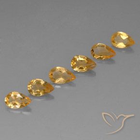 4.06ctw Naturale Medium-Light Orange-Gold  Citrino, Forma a pera, VVS-VS