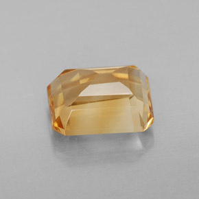 Citrino naturale giallo da 2,40 ct, taglio smeraldo, VS