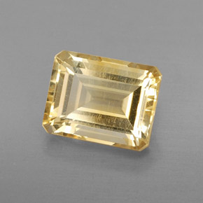 Citrino naturale giallo da 2,39 ct, taglio smeraldo, VS