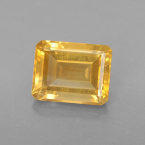 Citrino naturale giallo da 2,20 ct, taglio smeraldo, VS