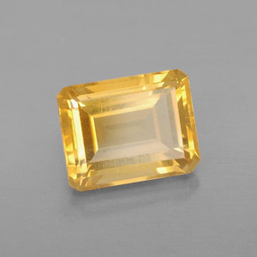 Citrino naturale giallo da 2,20 ct, taglio smeraldo, VS