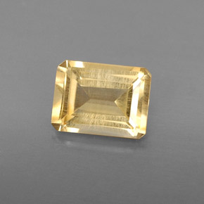 Citrino naturale giallo da 1,41 ct, taglio smeraldo, VS