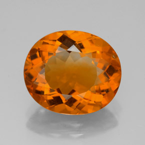 Citrino naturale arancione da 5,22 ct, taglio ovale, VVS-VS