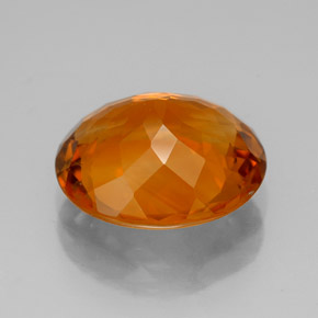Citrino naturale arancione da 5,22 ct, taglio ovale, VVS-VS