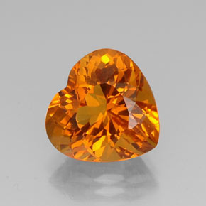 Citrino Giallo-arancione naturale da 7.74 ct, A forma di cuore, IF