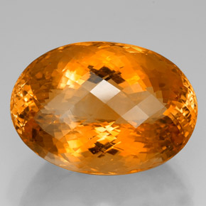 Citrino naturale giallo da 66,07 ct, taglio ovale, VVS