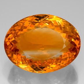 Citrino naturale arancione da 75,79 ct, taglio ovale, IF