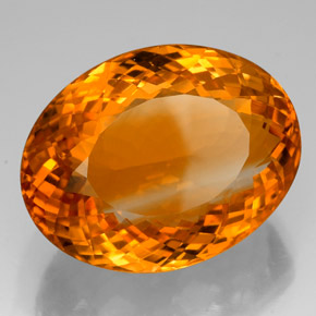 Citrino naturale arancione da 75,79 ct, taglio ovale, IF
