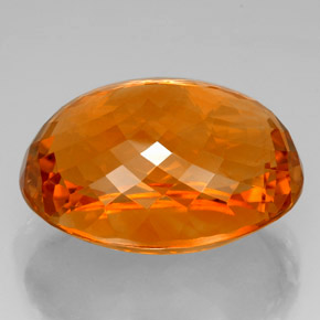 Citrino naturale arancione da 75,79 ct, taglio ovale, IF